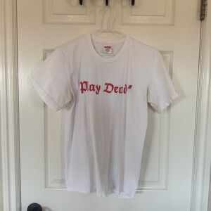 Supreme White 'Play Dead' Short Sleeve Tee